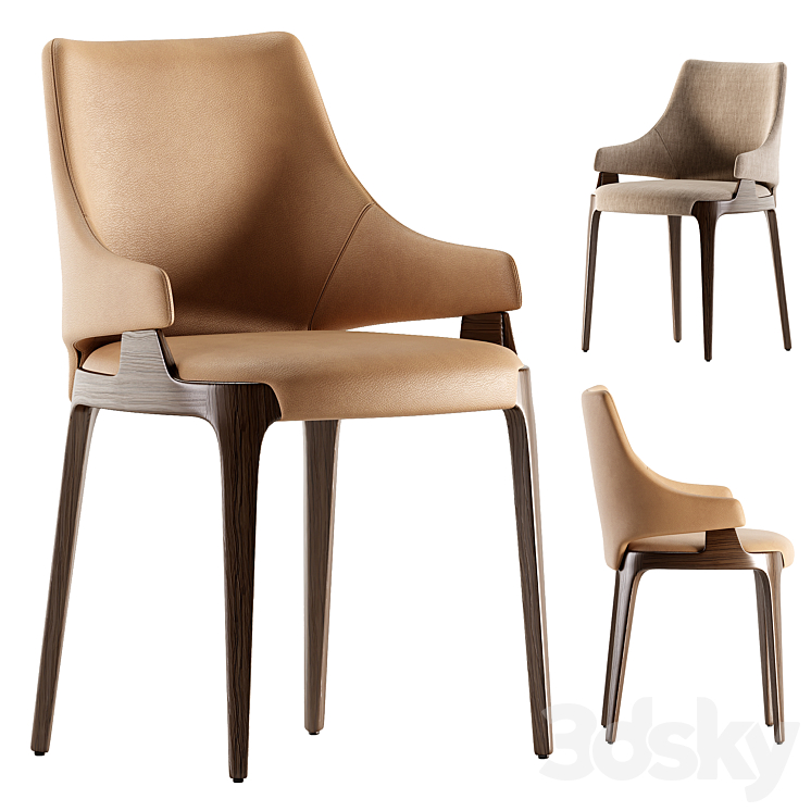 Potocco Velis chair 3DS Max Model - thumbnail 1