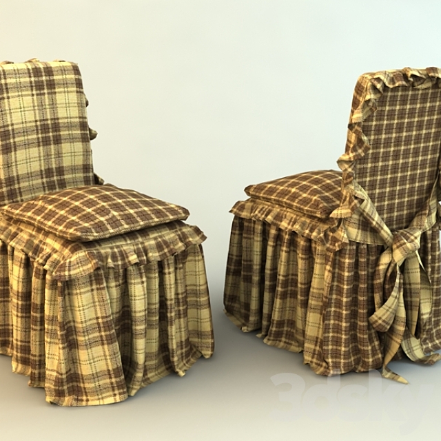 Pouch on a chair with cushion 3DSMax File - thumbnail 1