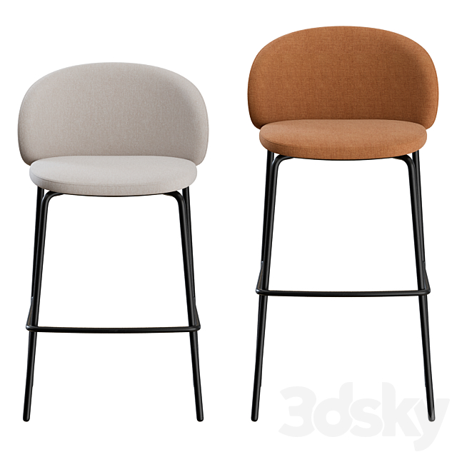 Princeton Barstool by BoConcept 3DS Max Model - thumbnail 6