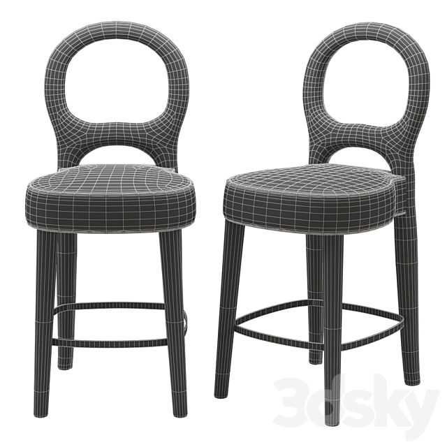 Promemoria Bilou Bilou barstool 3DSMax File - thumbnail 2