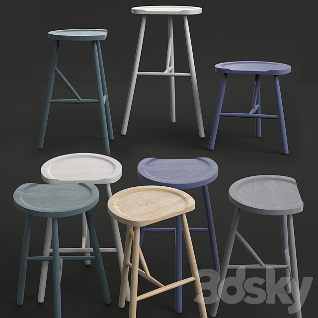 Puccio Stool Billiani collection 3DSMax File - thumbnail 2