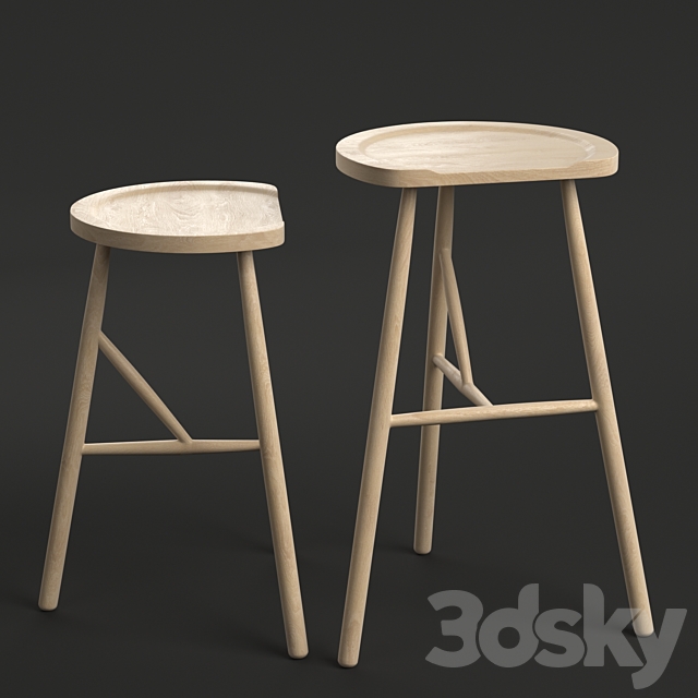 Puccio Stool Billiani collection 3DSMax File - thumbnail 3