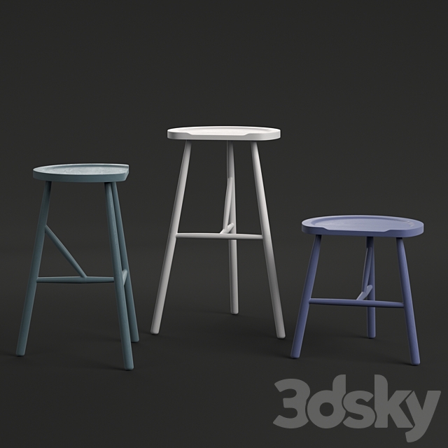 Puccio Stool Billiani collection 3DSMax File - thumbnail 4