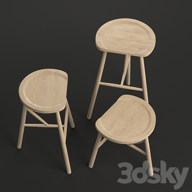 Puccio Stool Billiani collection 3DSMax File - thumbnail 5