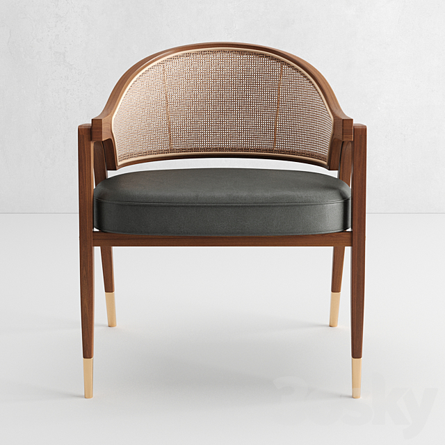 Qi Dining Chair 3DSMax File - thumbnail 2