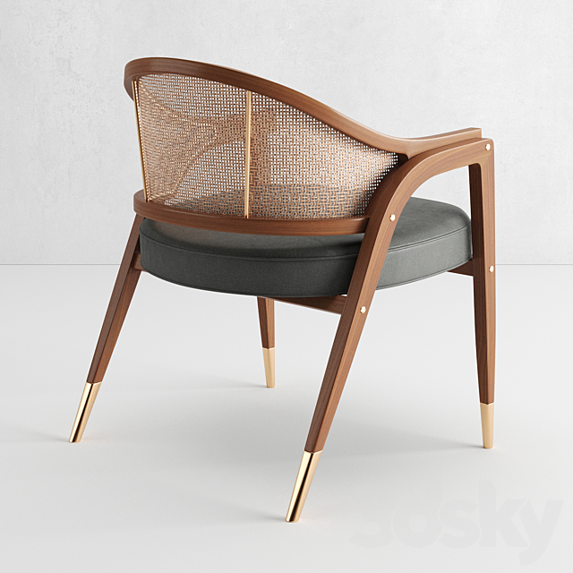 Qi Dining Chair 3DSMax File - thumbnail 3