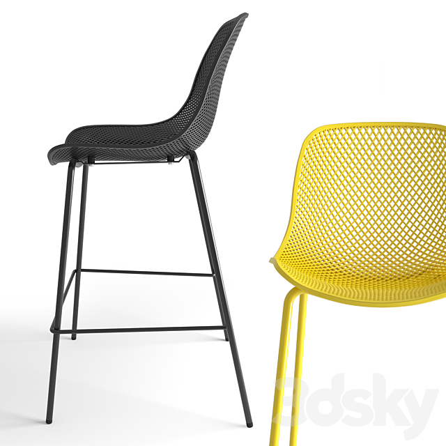 Quinby by Julia Grup bar chair 3DS Max Model - thumbnail 2