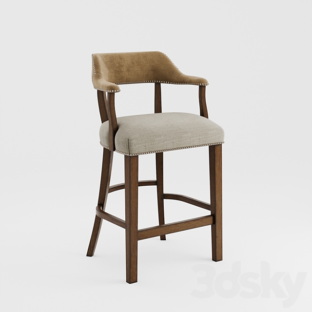 Ralph Lauren Hither Hills Studio Bar Stool 3DSMax File - thumbnail 1