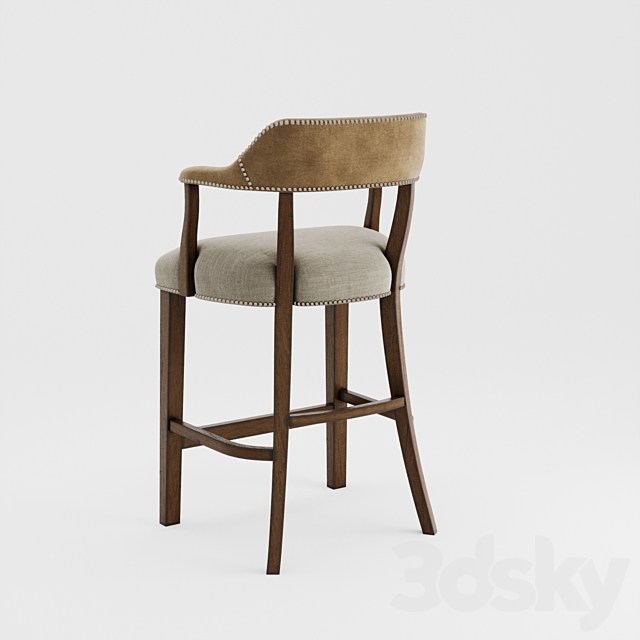 Ralph Lauren Hither Hills Studio Bar Stool 3DSMax File - thumbnail 2