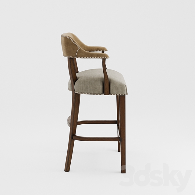 Ralph Lauren Hither Hills Studio Bar Stool 3DSMax File - thumbnail 3