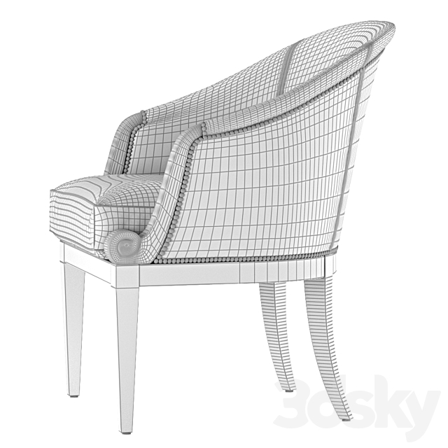 Ralph_Lauren_DUCHESS_DINING_CHAIR 3DSMax File - thumbnail 4