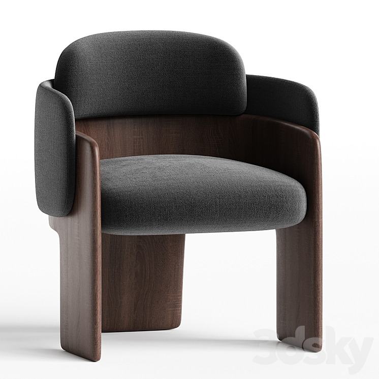 Raphael Navot Quartet Chair 3DS Max Model - thumbnail 1