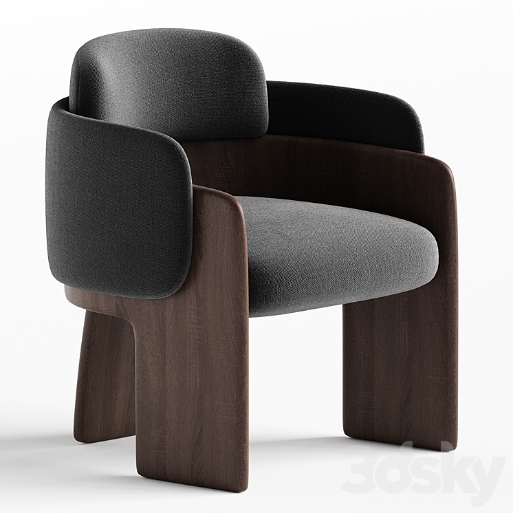 Raphael Navot Quartet Chair 3DS Max Model - thumbnail 2