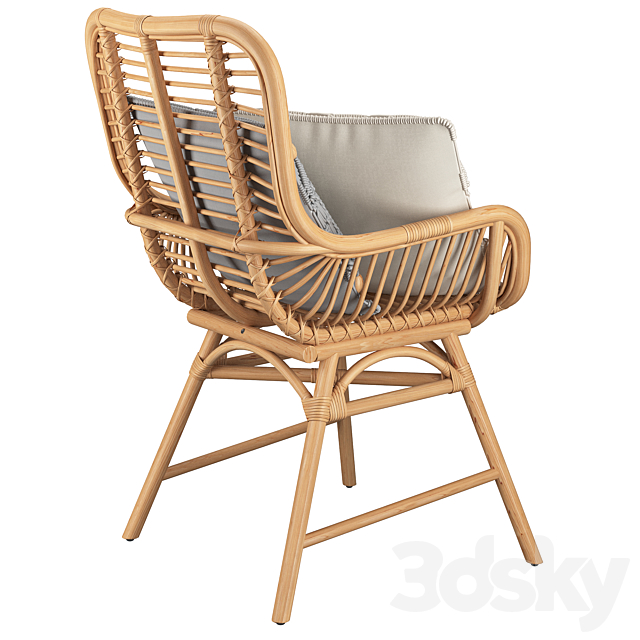 Rattan Accent Chair 3DSMax File - thumbnail 3