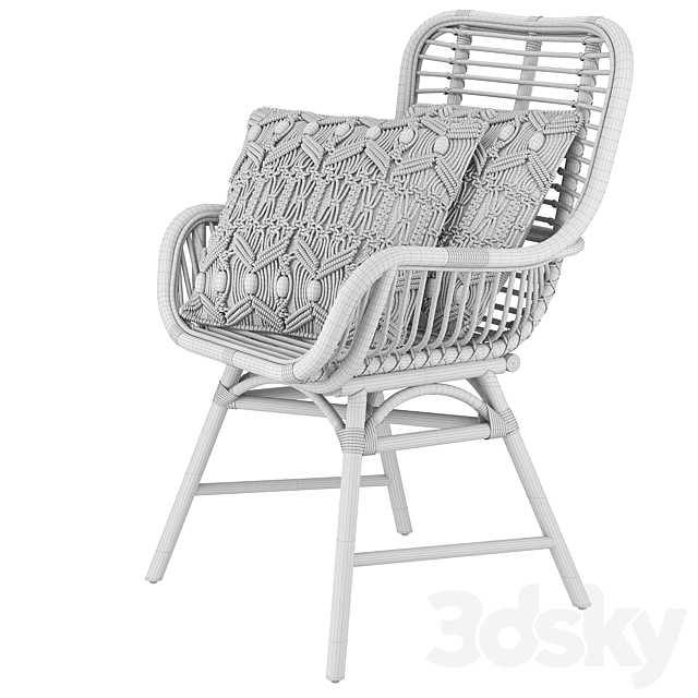 Rattan Accent Chair 3DSMax File - thumbnail 5