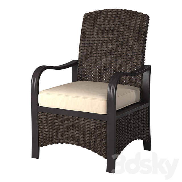 Rattan Arm Chair 3DSMax File - thumbnail 1