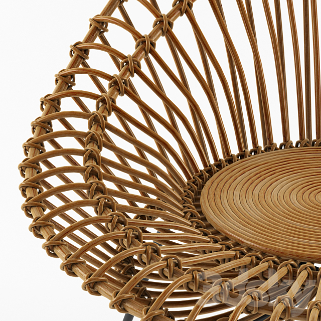 Rattan lounge chair 3DSMax File - thumbnail 3