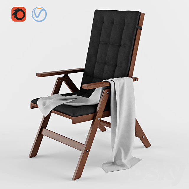 Reclining Chair Ikea ÄPPLARÖ 3ds Max - thumbnail 1