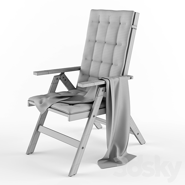 Reclining Chair Ikea ÄPPLARÖ 3ds Max - thumbnail 3