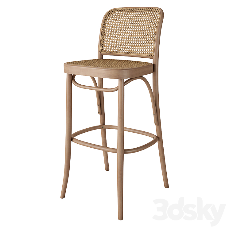 Rejuvenation Ton 811 Caned Counter Stool 3DS Max Model - thumbnail 2