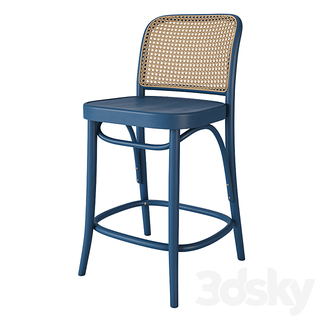 Rejuvenation Ton 811 Caned Counter Stool 3DS Max Model - thumbnail 2