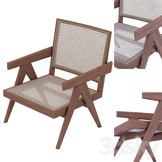 replica chair jean pierre jeanneret 3DSMax File - thumbnail 1