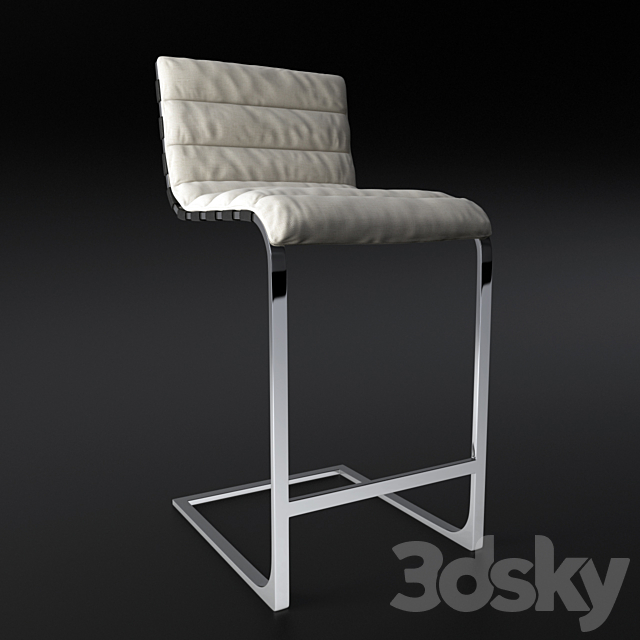 Restoration Hardware – Oviedo Upholstered Barstool 3DSMax File - thumbnail 1