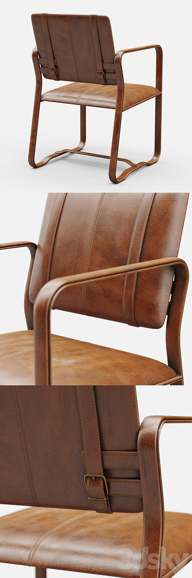 RH Buckle Desk Chair 3DSMax File - thumbnail 2