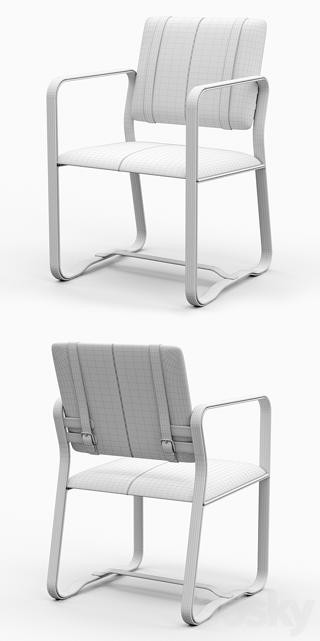 RH Buckle Desk Chair 3DSMax File - thumbnail 3