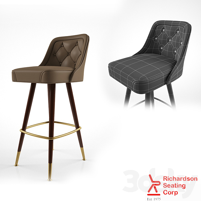 Richardson seating corp Bar Stool – 7020 3DS Max Model - thumbnail 1