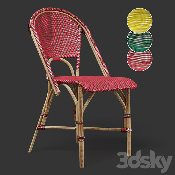 Riviera Dining Chair 3DS Max Model - thumbnail 1