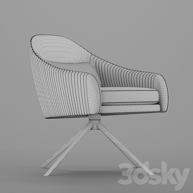 Roar Rabbit Swivel Chair 3DS Max Model - thumbnail 5