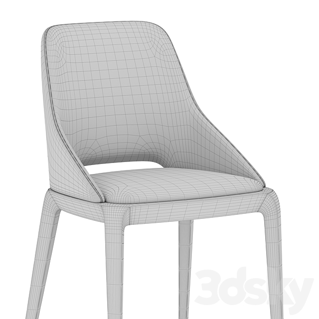 Roche bobois brio stool 3DSMax File - thumbnail 4