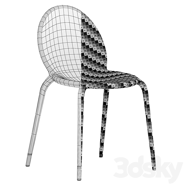 Roche Bobois Loop chair crystal 3DS Max Model - thumbnail 5