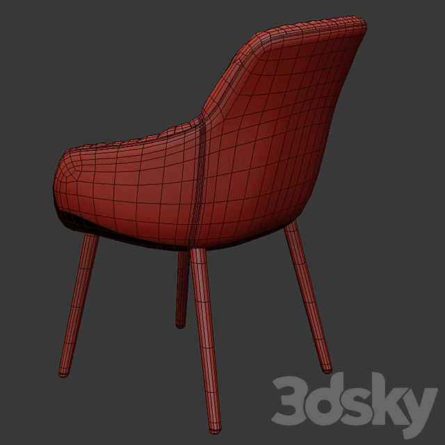 Rochelle Strip Lounge Chair 02 3DSMax File - thumbnail 3