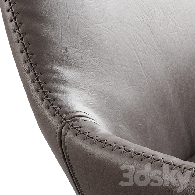 Rockett St George _ Faux Leather Bar Chair 3DSMax File - thumbnail 2