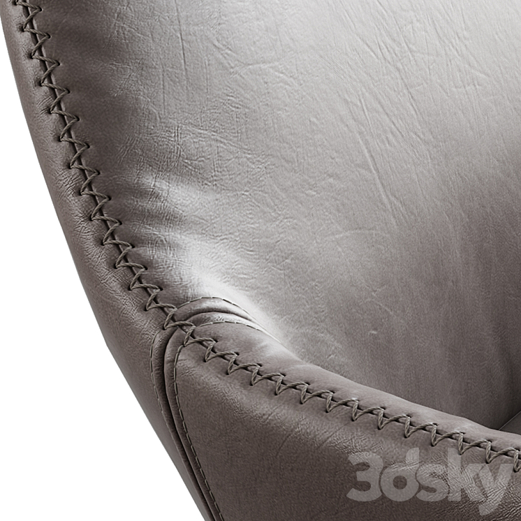 Rockett St George \/ Faux Leather Bar Chair 3DS Max - thumbnail 2