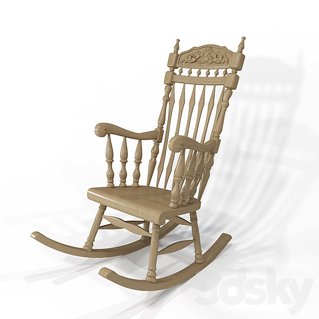 Rocking chair 3DSMax File - thumbnail 1