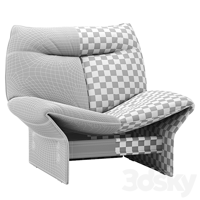 Rondine Lounge Chair 3DSMax File - thumbnail 4