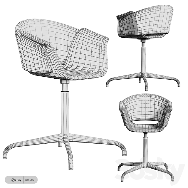 Rondo Bene Chair 3DSMax File - thumbnail 3