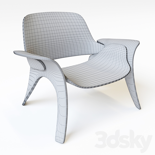 Rose Chair 3DS Max Model - thumbnail 3