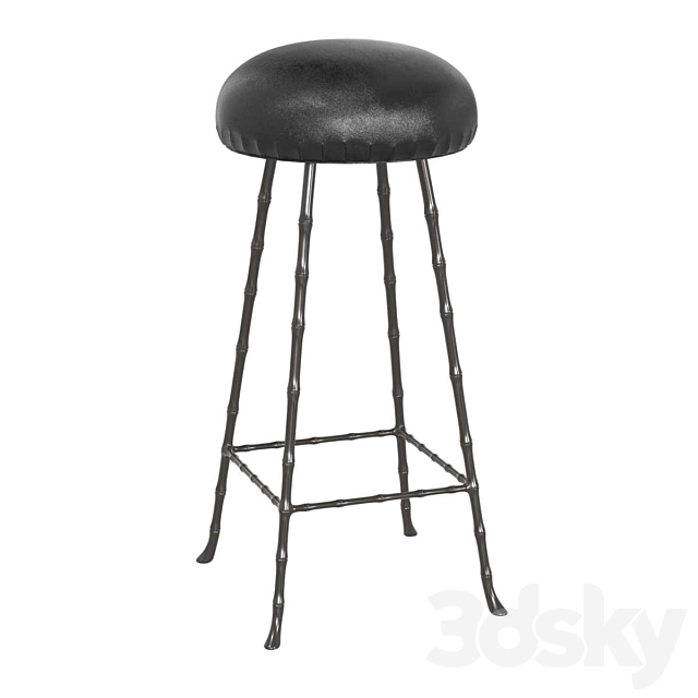 Rose uniacke high upholstered bar stool 3DSMax File - thumbnail 1