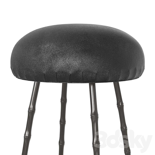 Rose uniacke high upholstered bar stool 3DSMax File - thumbnail 4