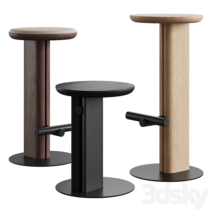 Ross Gardam Rook Stool 3DS Max Model - thumbnail 1