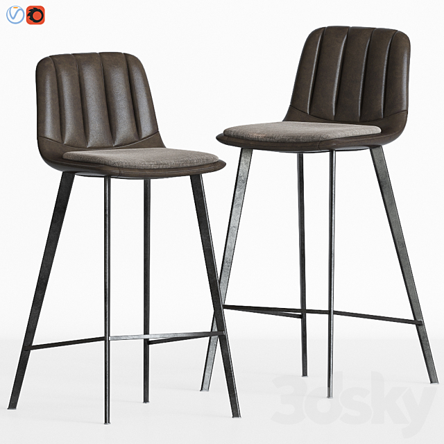 Rotterdam Barstool Deephouse 3DSMax File - thumbnail 1