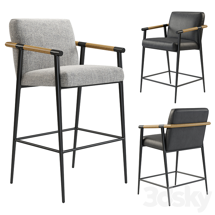 Rowen Bar & Counter Stool 3DS Max Model - thumbnail 3