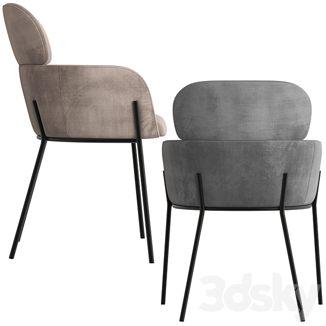 Rowland & Archibald Warrence Dining Chair 3DSMax File - thumbnail 3