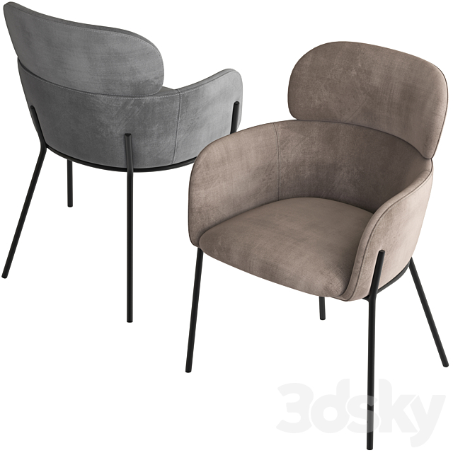 Rowland & Archibald Warrence Dining Chair 3DSMax File - thumbnail 4