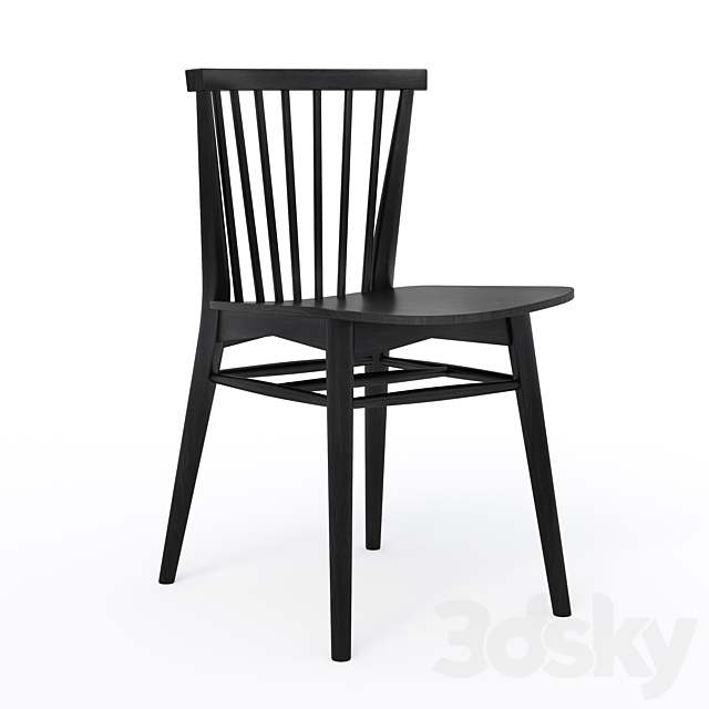 Rus Black Dining Chair 3ds Max - thumbnail 1