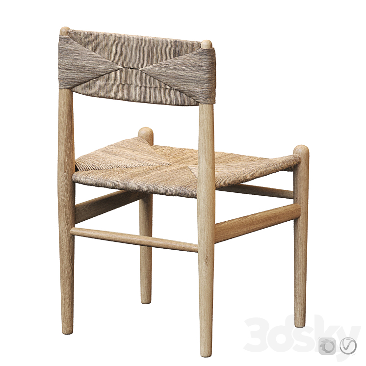 Rustic Wood and Woven Chair – Set 01 3DS Max Model - thumbnail 2